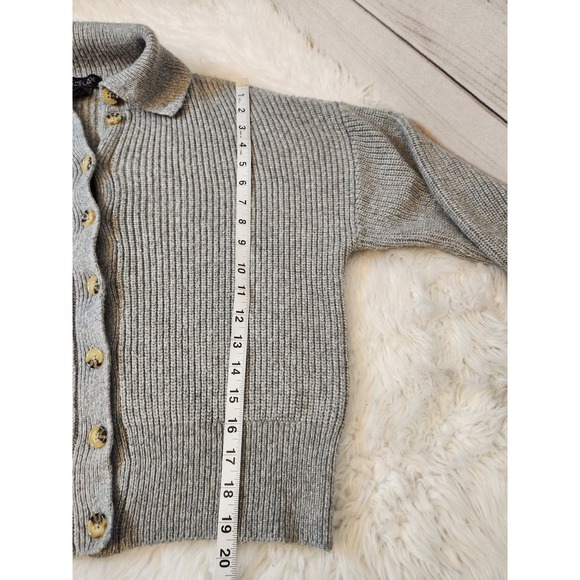 Rachel Zoe Womens Gray Knit Long Sleeve Button Front Cardigan Sweater Size Small - Picture 6 of 6